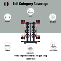 Ensemble d'haltères pour exercices en groupe avec plaques de poids, barres doubles, support de rangement vertical, organisation professionnelle, durable pour salle de sport intérieure