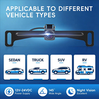 Caméra de recul AHD étanche pour plaque d'immatriculation de voiture, vision nocturne infrarouge HD, caméra de recul pour moniteur de stationnement de voiture