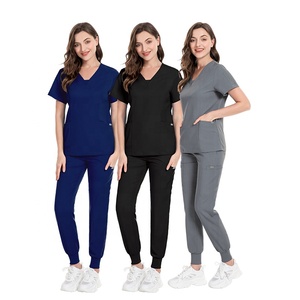 Uniforme chirurgical extensible infini Spandex Diney vêtements de travail maternité gris anatomie Anti-rides toutes tailles femmes uniformes de Salon - Product Image 6