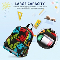 Mochila Escolar Infantil Antirrobo de Alta Calidad con Diseño de Dinosaurio, MOQ Bajo