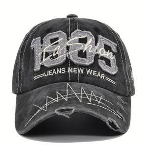 Fabricant de casquettes de sport 1985 Applique Broderie Dad Hat Distressed 6 Panel Baseball Caps Worn Out Gorras Baseball Cap - Product Image 3