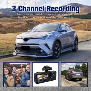 Câmera Veicular 1080P HD WIFI 2/3 com Visão Dianteira/Traseira, MicroSD, Visão Noturna, G-sensor e Modo de Estacionamento - Product Image 3