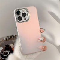 Étui de téléphone de galvanoplastie arc-en-ciel dégradé Laser pour iPhone 16 étuis de téléphone portable pour iPhone 11 12 13 14 15