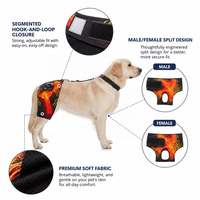 Attelle de hanche pour chien avec thérapie double chaleur et vibration pour mâles, sangles ajustables pour la taille et la cuisse, pour la rééducation articulaire des chiens seniors