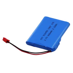 Batteria al litio certificata KC BIS CE 3.7V 600mAh 523450AR batterie agli ioni di litio lipo per campione gratuito