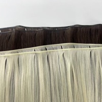 Ruili keluaran baru Virgin kualitas tinggi untuk pemanjangan rambut Remy Rusia mentah 100% gelombang lurus halus kutikula