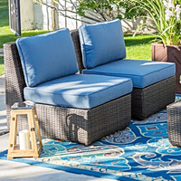 Fuchang Canapé d'extérieur Cour Rotin Jardin Hôtel Chaise Thé Table Meubles Combinaison