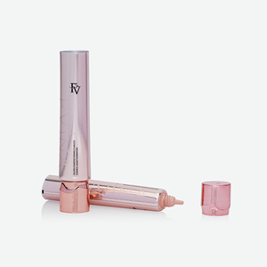 Tubo ovalado de aluminio laminado con tapa de rosca electrochapada en color rosa, etiquetado con logotipo personalizado, tubo para protector solar, tubo para crema BB - Product Image 1
