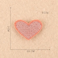 Parches de corazón bordados para decoración de ropa, accesorios para ropa, 20x26mm, venta al por mayor