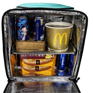 Hot sell Portable Insulated Picnic Cooler Bag in Teal with Zippered Compartments for Outdoor Use - Product Image 5