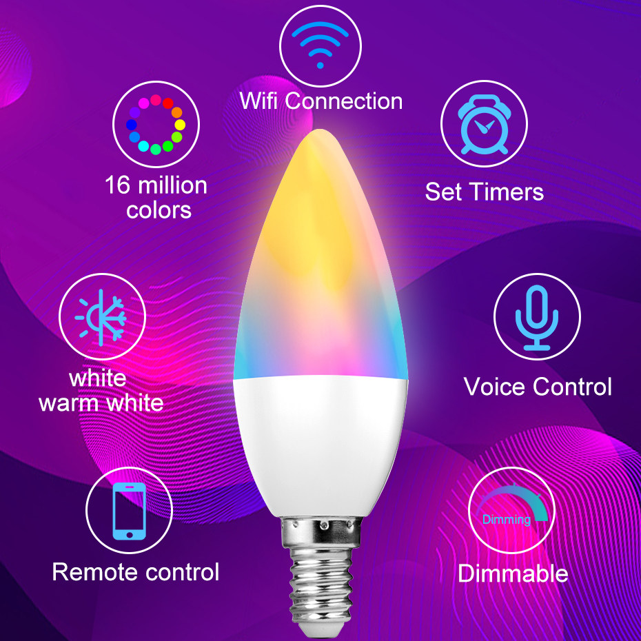 Wifi Connection 16 million colors Set Timers