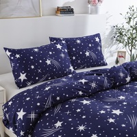 Set Sprei Mikrofiber Polyester Desain Baru, Lembut dan Hangat, Set 3-Piece Sarung Selimut dan Sarung Bantal untuk Tempat Tidur