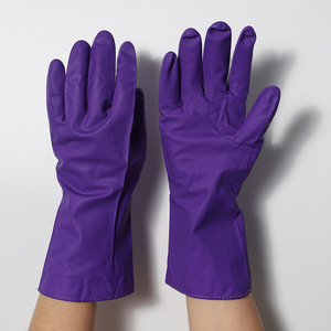 Guantes de goma para el hogar, guantes impermeables de grosor medio para lavar platos, para limpieza y lavandería - Product Image 1