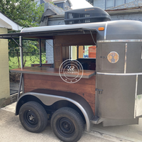 Populaire Mobile Food Truck Long Horse Box Remorque Café Bar Café Couleur Personnalisé Café Horse Bar Remorque