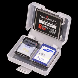 5 in 1 Compact Flash Memory Card Protect Holder Box for SD CF Cards Plastic Storage Case