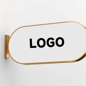 Custom Advertising Wall Side Hanging Board Circle Mounted Signboard Two Sides <b>Led</b> Light Box <b>Sign</b> for Bar Restaurant Store Signs - Product Image 6