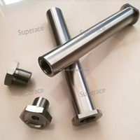 Nouveau pivot de roue pour voiture de course Sprint avec capuchon 5/8-18 en titane poli, diamètre extérieur 0,859 pouces, pour arbres de roue de course, pièce de course Midget, Chine