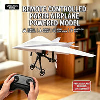 Avion en papier télécommandé 2,4 GHz anti-interférence, composants de puissance, modèle d'avion expérimental pour étudiants à double moteur