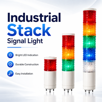 Tour de signalisation LED empilable Qlight série ST45ML-BZ-3-24-RAG pour avertissement industriel et indication de l'état des machines