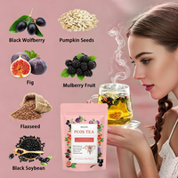 Tisane Apaisante aux Plantes pour le Syndrome Féminin, Tisane en Sachet Nourrissante pour l'Utérus aux Graines de Lin et aux Figues pour la Préservation de la Santé Féminine