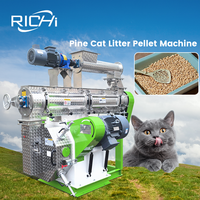 Machine à sciure de bois RICHI pour litière pour chat - Machine à granulés de sciure de bois à faible émission de poussière pour litière pour chat