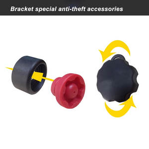 Support de voiture pour téléphone portable avec serrure support de bras de téléphone support de caméra clé de verrouillage à goupille support de téléphone portable antivol pour camion - Product Image 3