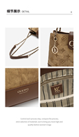 Sac fourre-tout à bandoulière en PU résistant à l'eau pour femme, couleur unie, avec monogramme en relief, collection Printemps & Mode WQ