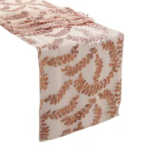 Rose Gold Vine Pailletten Tisch dekoration Tischdecke Tischdecke für Party Hochzeit Verlobung