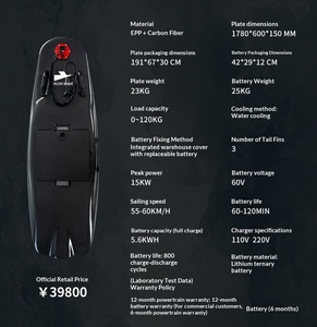 Tabla de Surf con Hidroala Eléctrica 2026, Moto Acuática, Lancha Rápida, Bote Kart - Material de PVC para Deportes Acuáticos - Product Image 6