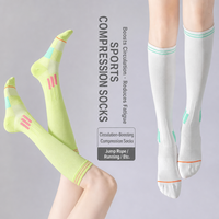 Chaussettes de compression respirantes pour le sport, chaussettes de mollets athlétiques, chaussettes élastiques à pression pour l'été