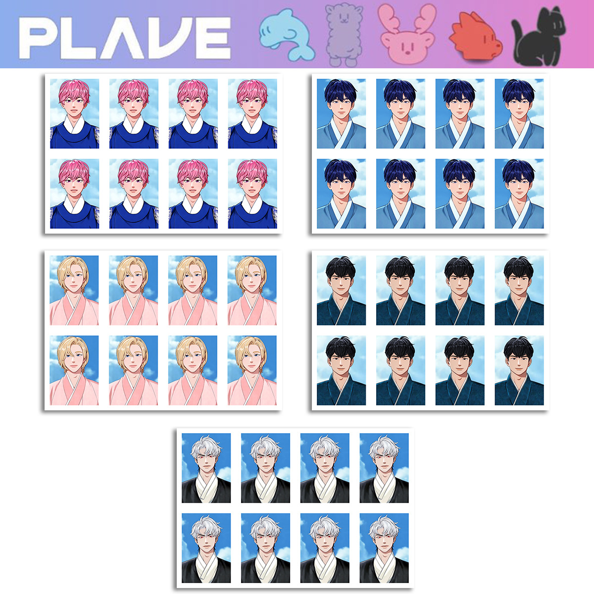 KPOP PLAVE One Inch ID Photo EUNHO NOAH BAMBY YEJUN HAMIN