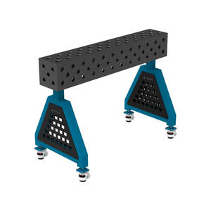 Support de soudage avec roues SteelPlus Trestle GPPH, épaisseur 12mm, trous 16mm dans la grille diagonale - Product Image 1