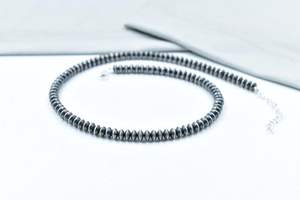 Collar de Perlas con Cuentas de Plata de Ley de 6 mm Hecho a Mano, 14'' de Largo, Regalo de Año Nuevo para Ella - Product Image 3