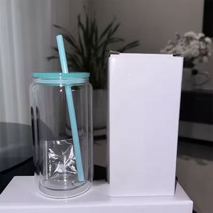 New 16oz Double Wall Plastic Mason Jar Cup | Eco-Friendly Jelly Color | Portable <b>Reusable</b> <b>Straw</b> Cup - Product Image 5