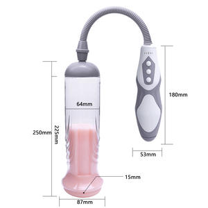 Entrenador de estiramiento de pene masculino ejercitador masculino taza de avión bomba de presión negativa Manual Boost vacío productos para adultos Masturbador - Product Image 5