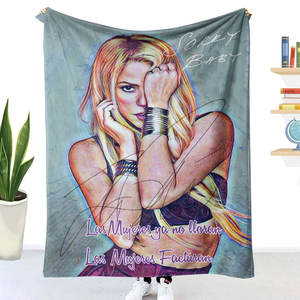 2023 nuovo design vendita calda Dropshipping <span class=keywords><strong>Shakira</strong></span> Super soft poliestere flanella fleece throw coperta da viaggio coperte personalizzate stampate - Product Image 5
