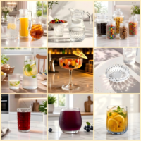 Hotselling, hoogwaardige transparante kristallen glazen, modern design, 110ml inhoud, lekvrij, machinaal geperst glas