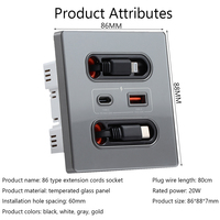 Enchufe Inteligente Universal Fynova de 20W con Carga Rápida USB y Cable de Carga USB Tipo C para Oficina, Hotel y Hogar