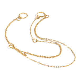 Collar Minimalista en Capas, Cadena Fina <span class=keywords><strong>de</strong></span> Acero Inoxidable con Baño <span class=keywords><strong>de</strong></span> Oro <span class=keywords><strong>de</strong></span> 18K, Estilo Moderno, Ligero y Lujoso para Mujer, Uso Diario, Chic y a la Moda - Product Image 6