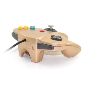 <b>Wired</b> <b>Controller</b> for N64 Gamepad <b>Controller</b> for N64 Gamepad Joystick Joypad Game Handle for N64 Gold - Product Image 4