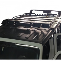 Porte-bagages de toit de voiture avec échelle, acier robuste, lumières LED, capacité de charge de plus de 300 kg, pour Jeep Wrangler JL 4 portes
