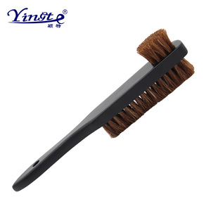 Yinste Double Sided Horsehair Brush 24.87x4x0.6cm Soft Bristles For <b>Leather</b> Shoes <b>Sneakers</b> Cleaning Care - Product Image 1