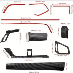 Panneaux de garniture intérieure en fibre de carbone pour Honda Civic 2016-2021, aérateurs de console centrale, modification automobile - Product Image 1