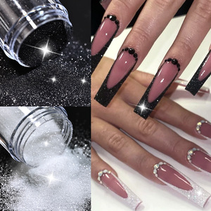 Poudre de pigment pour ongles, paillettes, <span class=keywords><strong>effet</strong></span> <span class=keywords><strong>sucre</strong></span> brillant, paillettes bonbons, cosmétique, décoration d'art des ongles DIY, artisanat pour manucure - Product Image 1