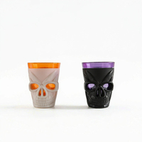 Accessoires d'Halloween, lampe LED en forme de verre à vin en plastique, décorations pour fête du fantôme, fournitures de fête, étanche, portable, pour l'intérieur