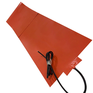 Plaques chauffantes industrielles en caoutchouc silicone souple orange personnalisées, haute température, économie d'énergie pour sécheur par congélation, chauffage électrique - Product Image 4