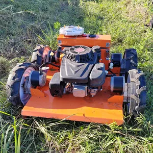 หุ่นยนต์ตัดหญ้าแบบล้อ หุ่นยนต์ตัดหญ้าแบบล้อ มินิ สวน รีโมทคอนโทรล เครื่องตัดหญ้า