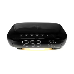 3 Trong 1 <span class=keywords><strong>Bluetooth</strong></span> 5W Loa Với Đồng Hồ Báo Thức Ánh Sáng Ban Đêm Và Sạc Không Dây 15W Mới Nhất Riêng Mô Hình Mục - Product Image 1