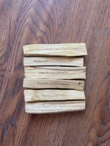 Moq bajo terapéutico 7-10G 10cm tallado con láser logotipo personalizado Palo Santo Perú 0 aditivos palos de madera curativa Natural al por mayor - Product Image 3
