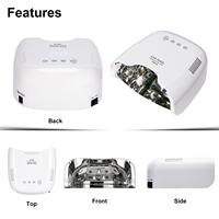 Sèche-ongles et polymérisateur UV LED CMNAIL 80W avec minuteur portable, matériau ABS+PC, modèle CM-P30 pour usage domestique, manucure rapide au gel UV
